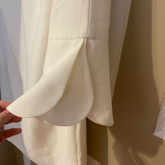 NWT WHBM white Petal sleeve shift dress, 4P - Picture 11 of 12